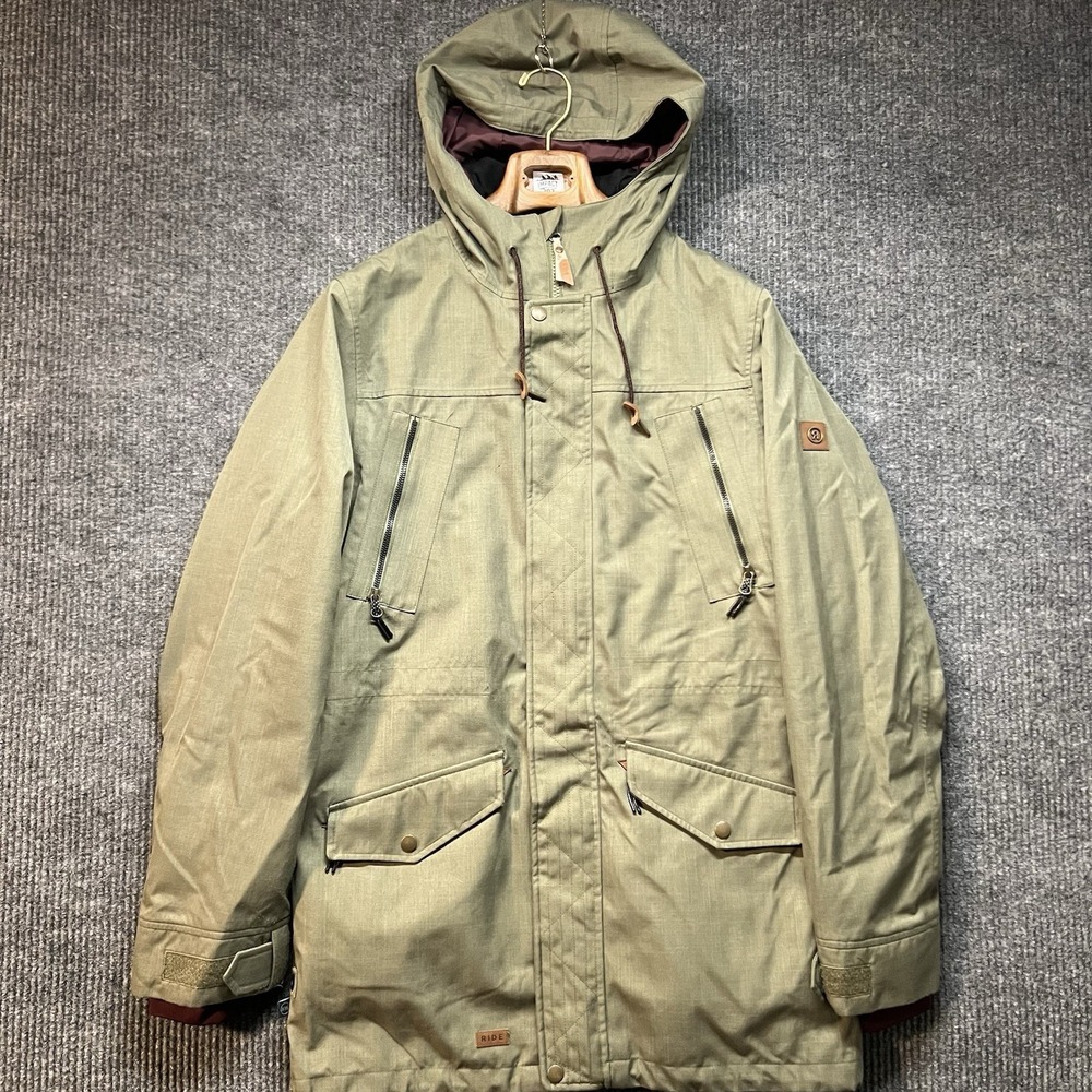 RIDE Snowboards Men's Beacon Jacket Size Medium‎ Insulated Waterproof 20k Green